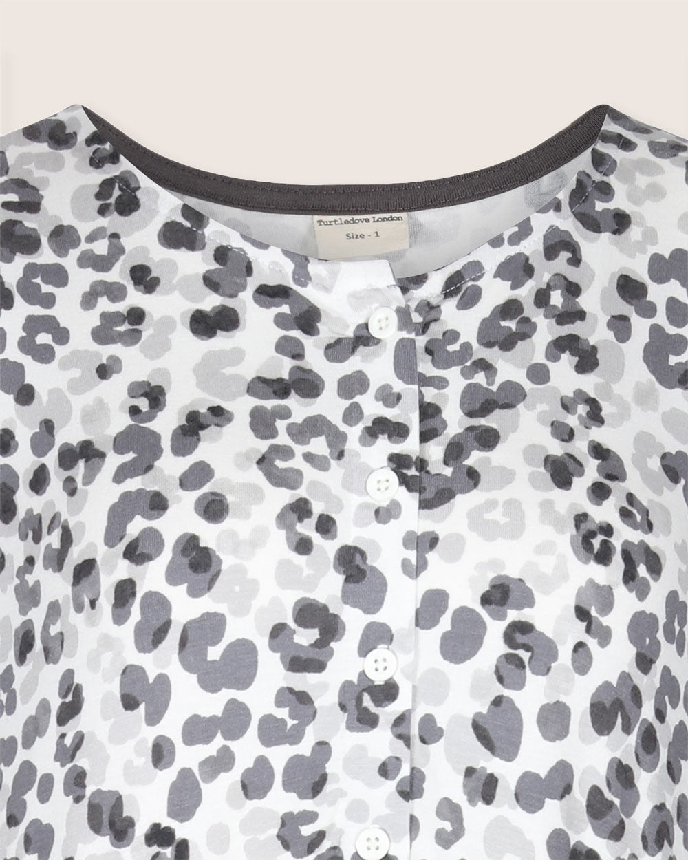organic cotton Matilda White Leopard Animal Print Midi Dress - image 5