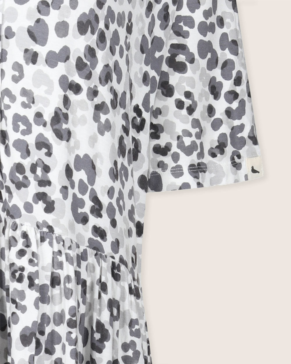organic cotton Matilda White Leopard Animal Print Midi Dress - image 8