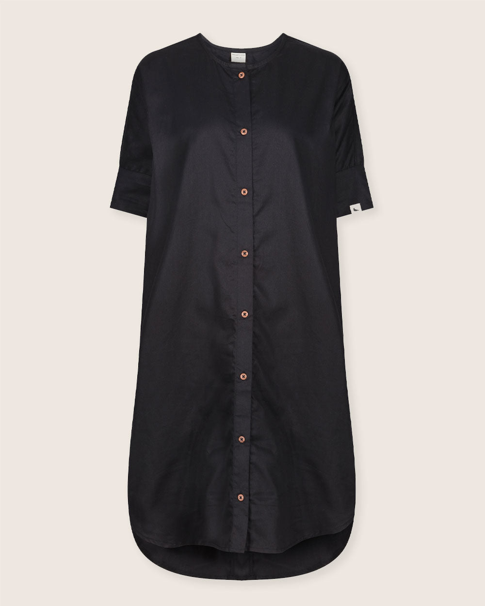 Nina Black Midi Dress- front