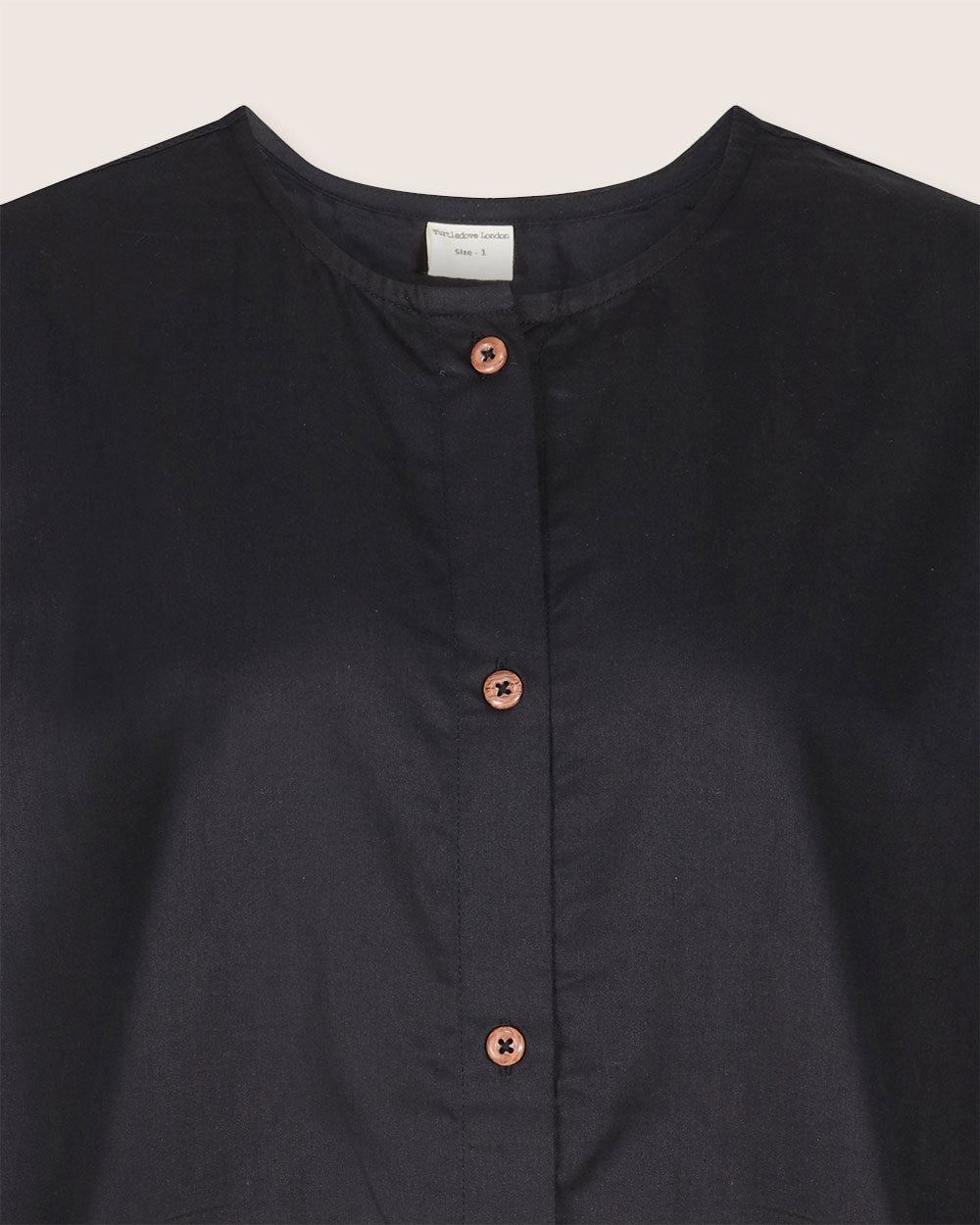 Nina Black Midi Dress- close up