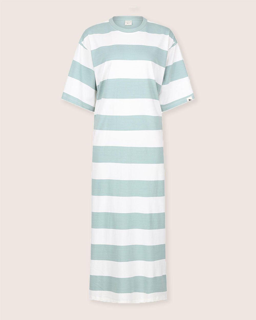 organic cotton Ruby Green Wide Stripe Print Maxi Dress - image 3