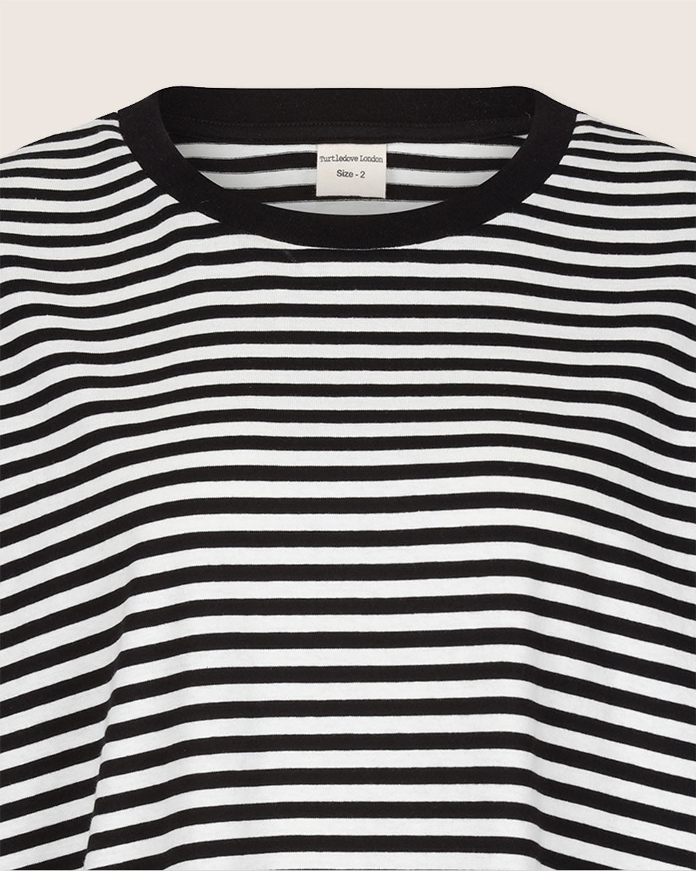 Elsie Multicolour Stripe Print Oversized T-Shirt-closeup 