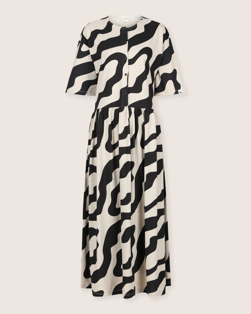organic cotton Matilda Multicolour Swirl Print Midi Dress - image 4