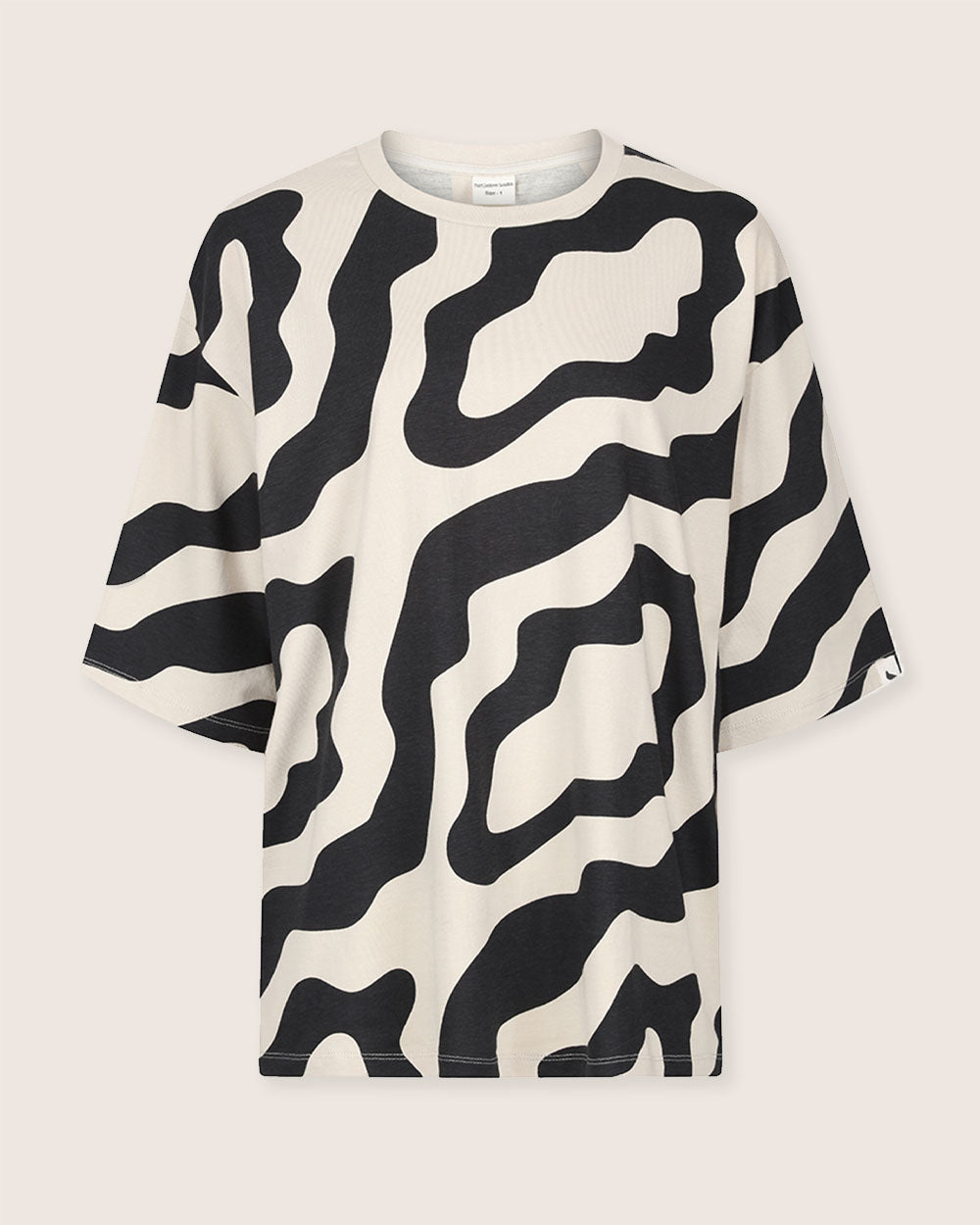 Elsie Multicolour Swirl Print Oversized T-Shirt- image 4