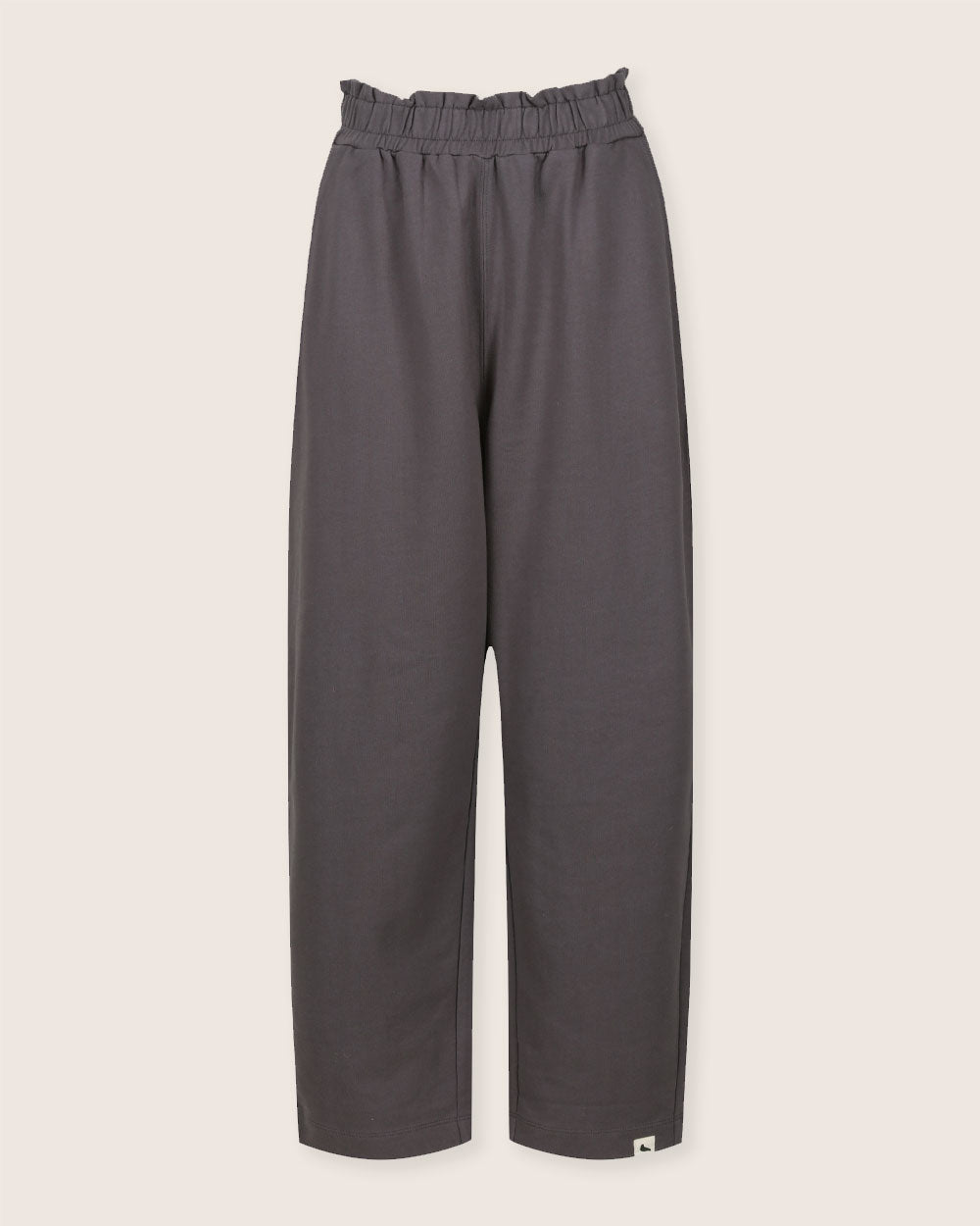 organic cotton Kate Charcoal Grey Barrel Leg Trousers - image 2