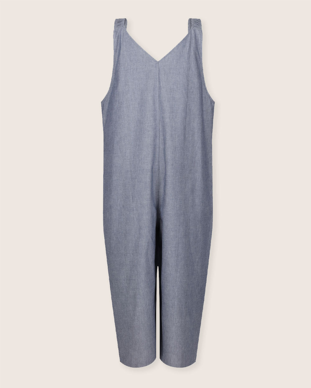 Grace Blue Denim Wide Leg Jumpsuit- image 6