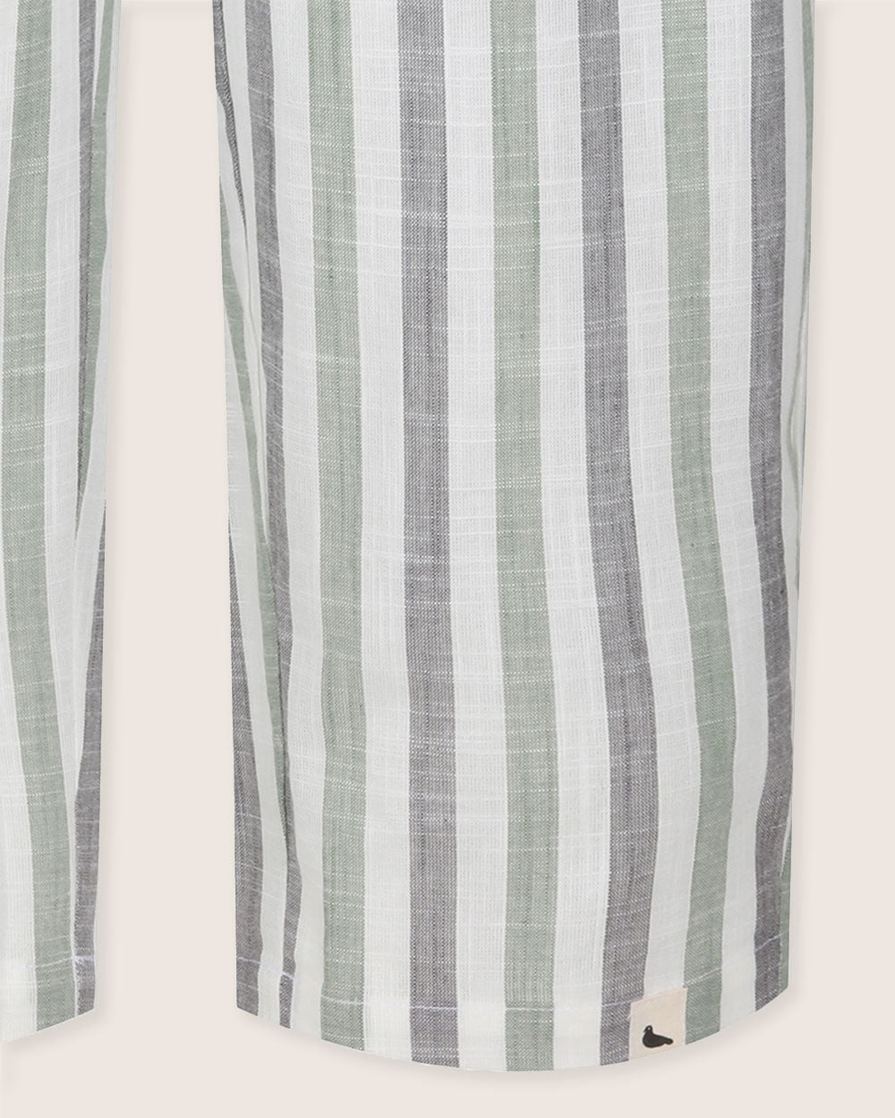 organic cotton Kate Multicolour Stripe Print Barrel Leg Trousers - image 3