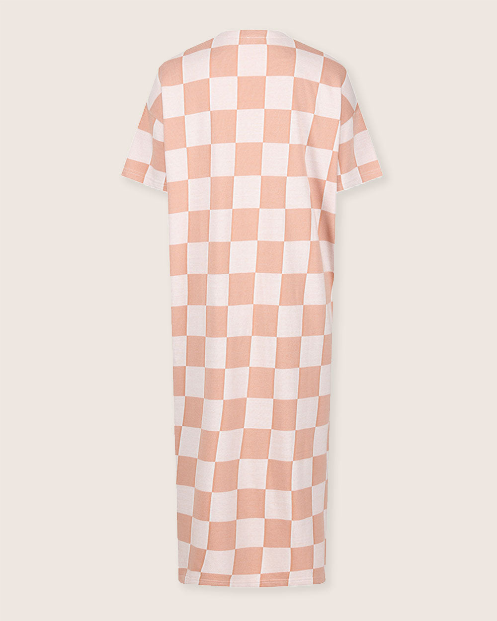Eden Orange Bold Check Print Midi Dress- image 5