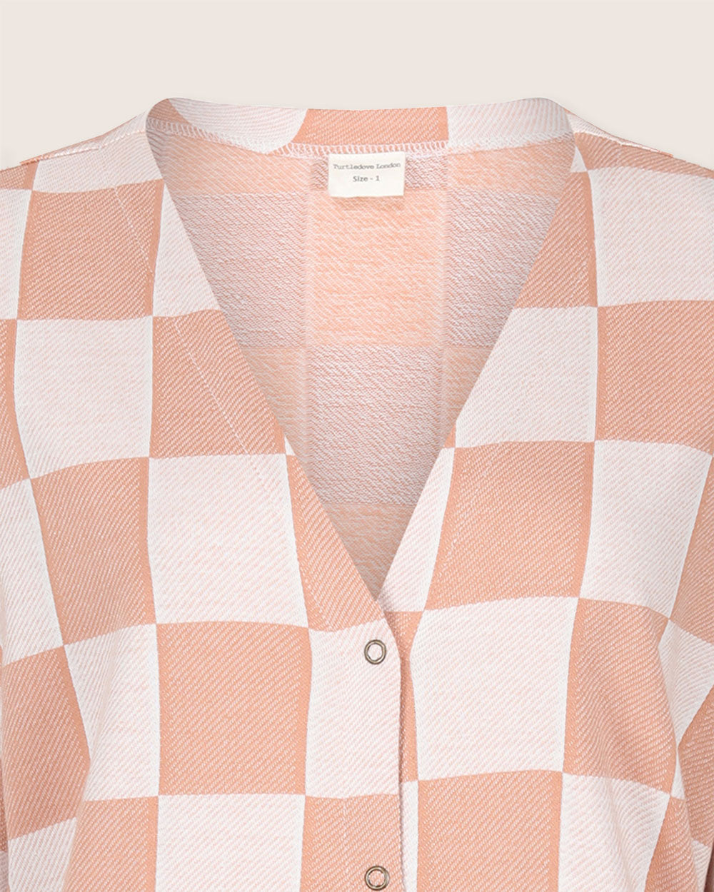 Eden Orange Bold Check Print Midi Dress- image 3