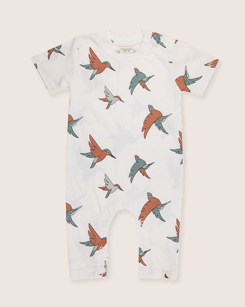 White Birdsong Print Romper - image 2