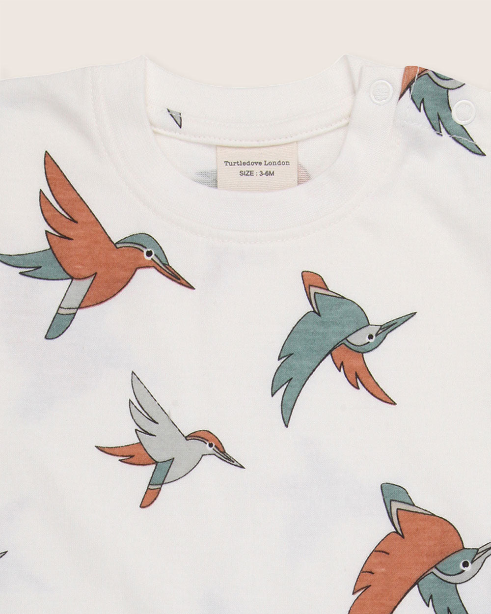 White Birdsong Print Romper - image 3