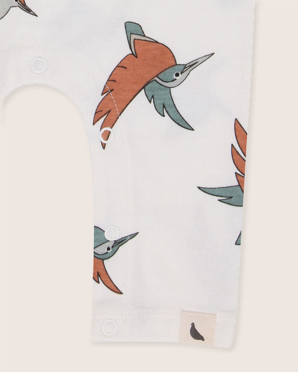 White Birdsong Print Romper - image 4