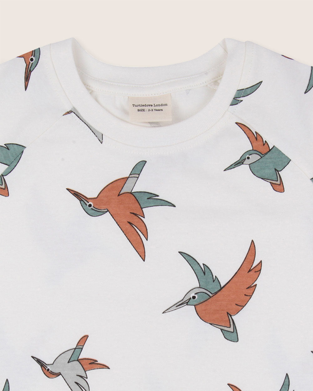 organic cotton White Birdsong Print T-Shirt - image 3