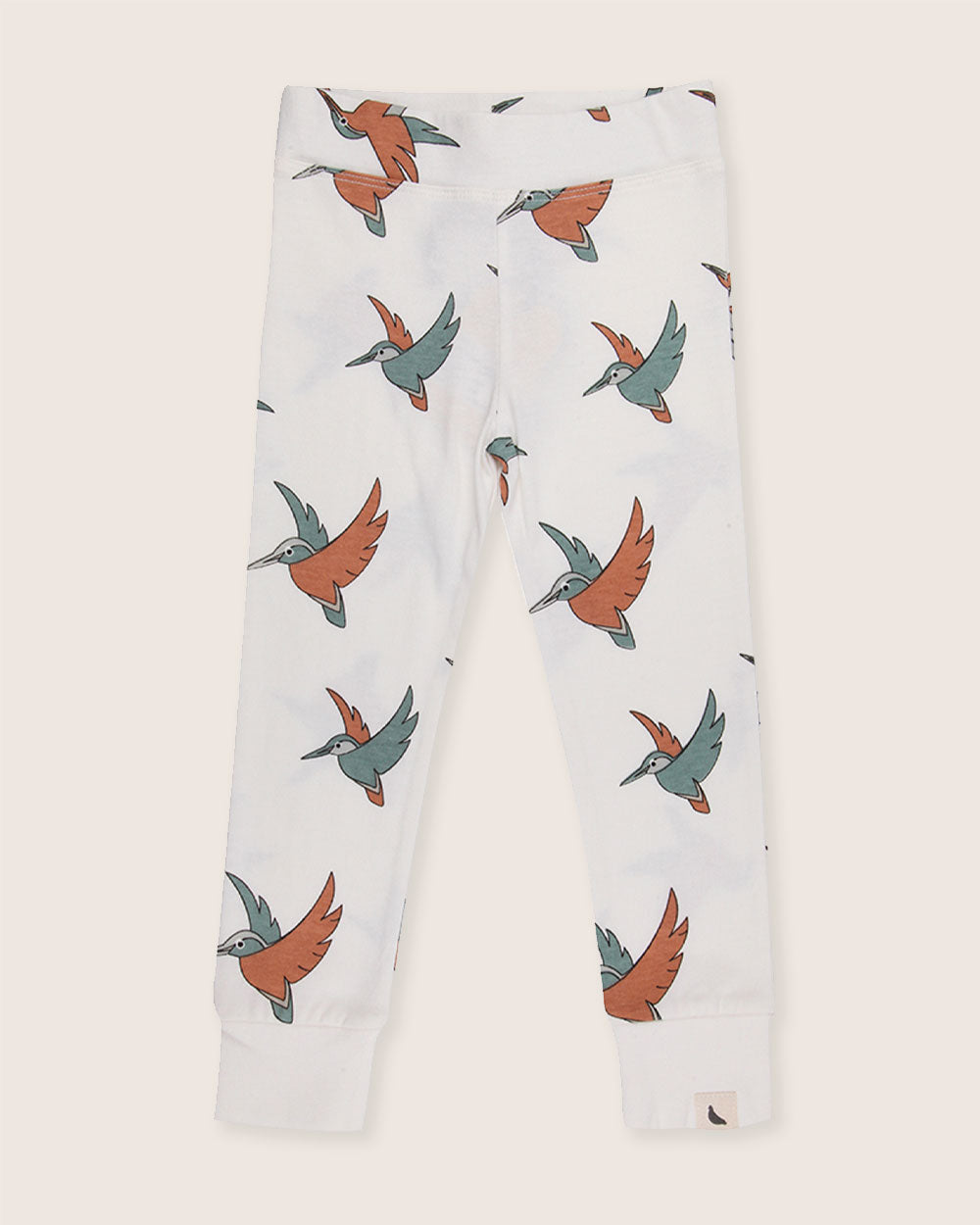 organic cotton White Birdsong Print Leggings - image 1