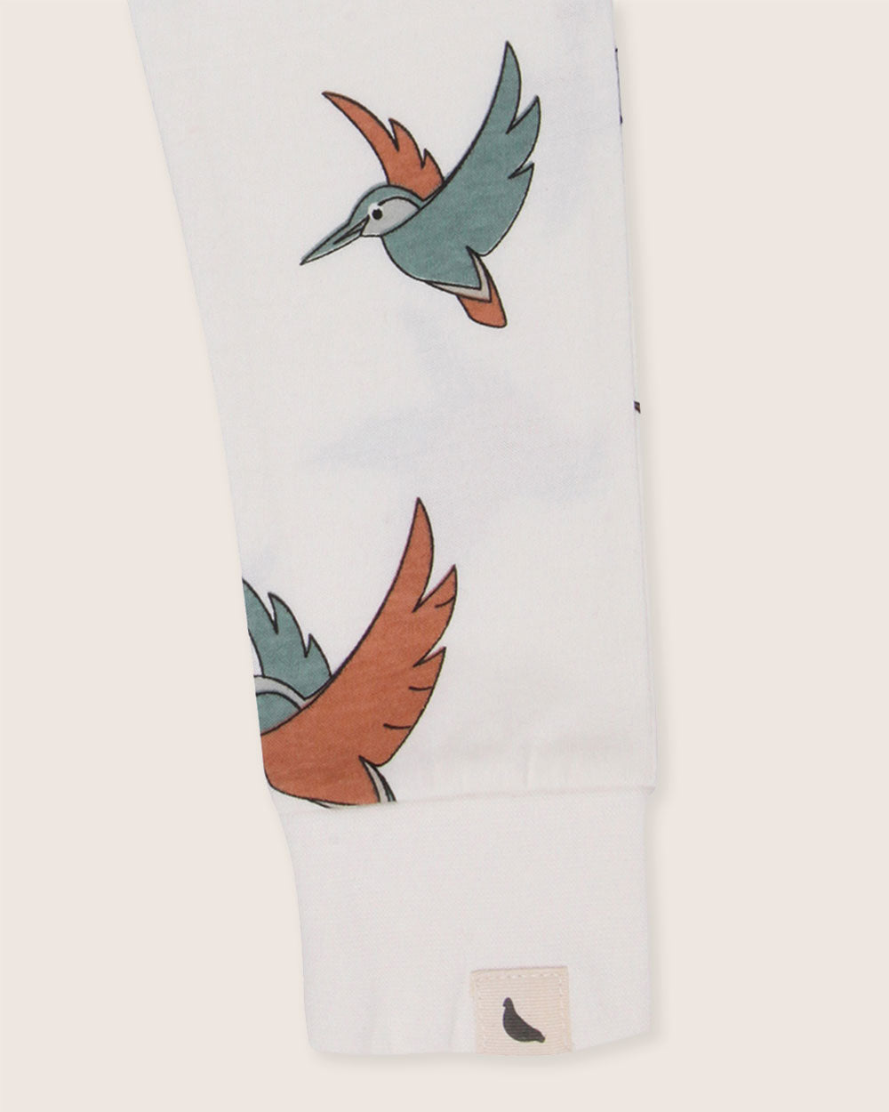 organic cotton White Birdsong Print Leggings - image 2