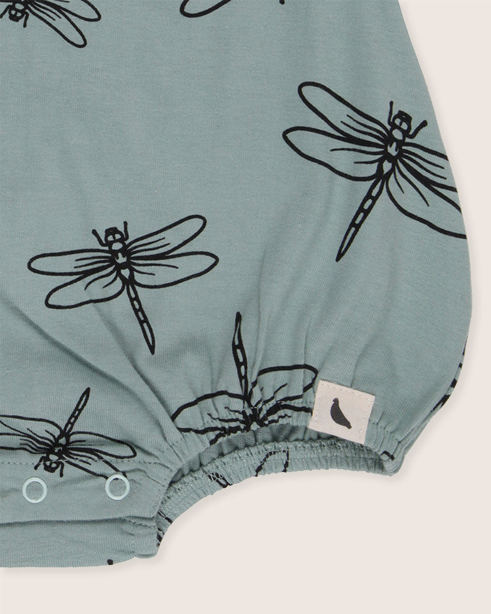organic cotton Blue Damselfly Print Bubble Romper - image 4