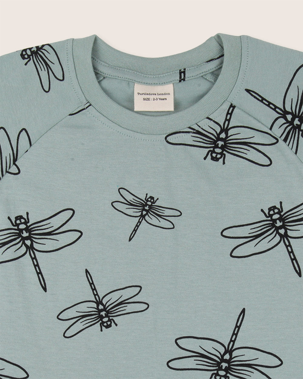 organic cotton Blue Damselfly Print T-Shirt - image 3