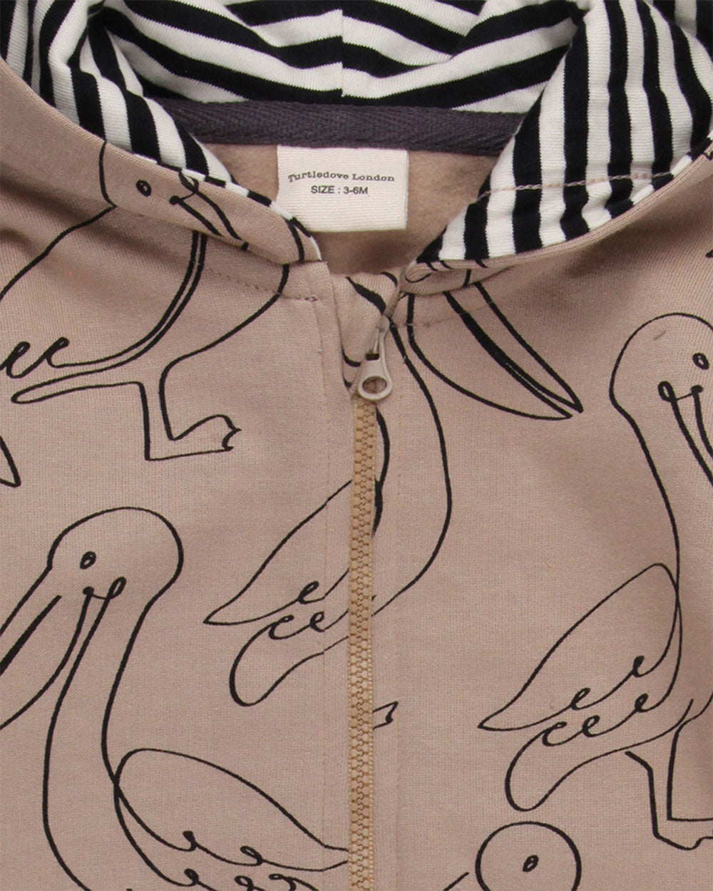 ago free dye Beige Pelican Print Romper - image 3