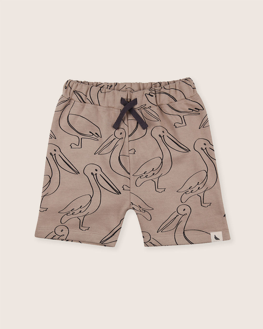 organic cotton Beige Pelican Print Shorts - image 2