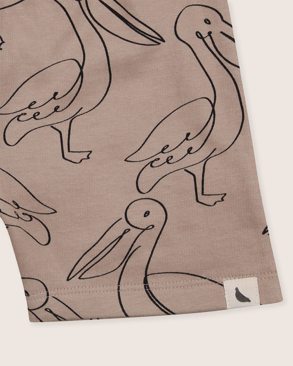 organic cotton Beige Pelican Print Shorts - image 4