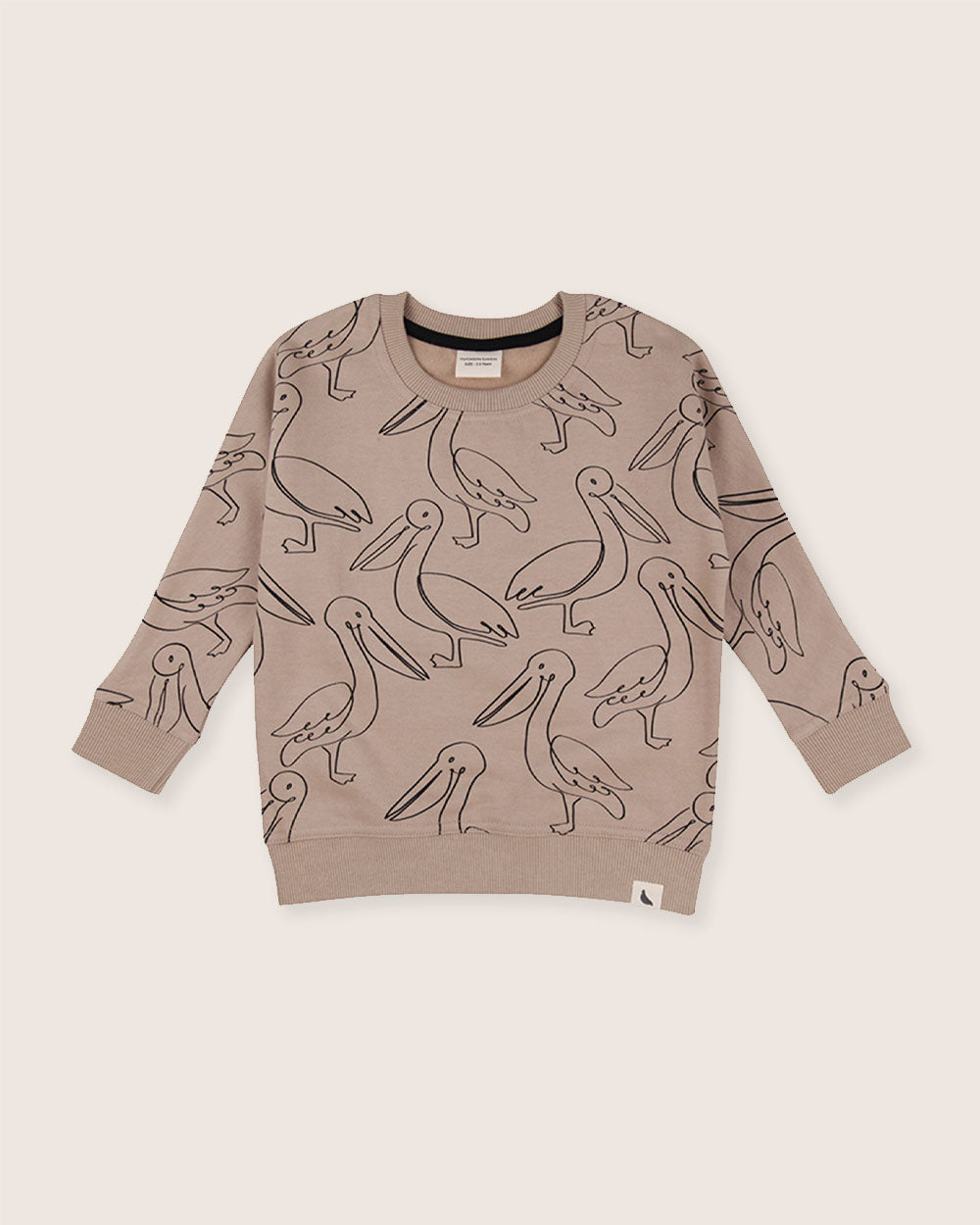 organic cotton Beige Pelican Print Sweatshirt - image 4