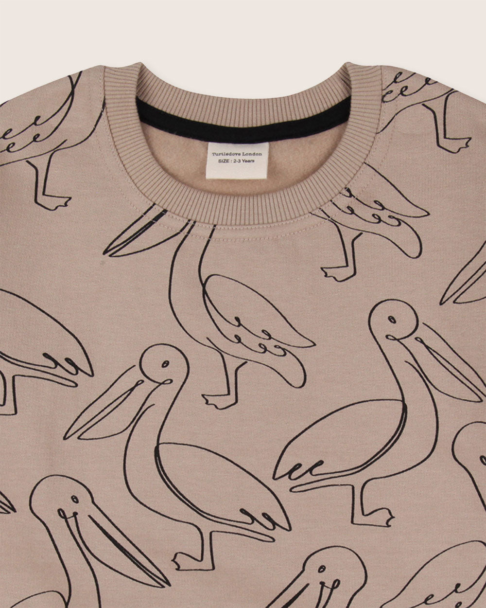 organic cotton Beige Pelican Print Sweatshirt - image 3