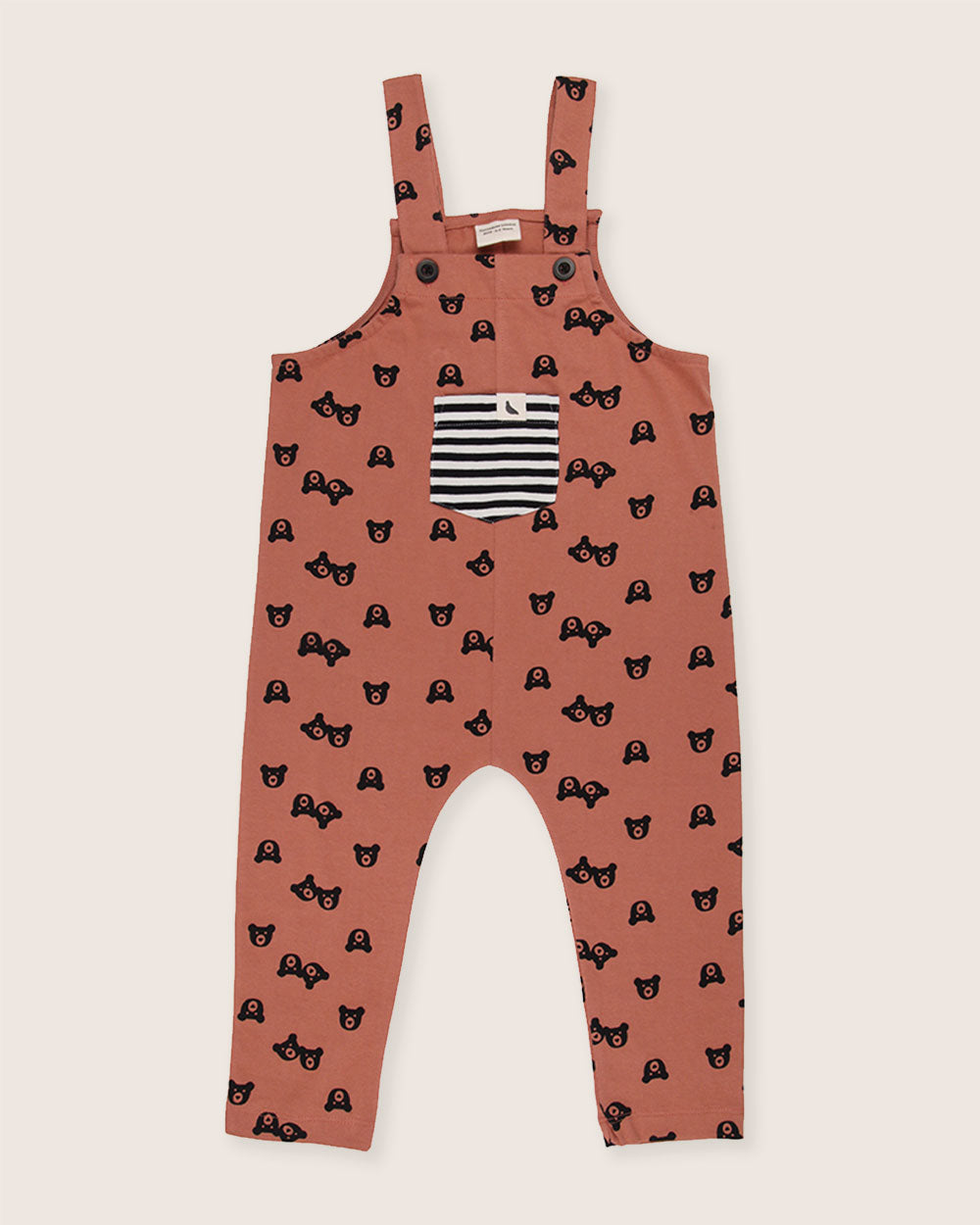 Red Bear Print Dungarees - image 1