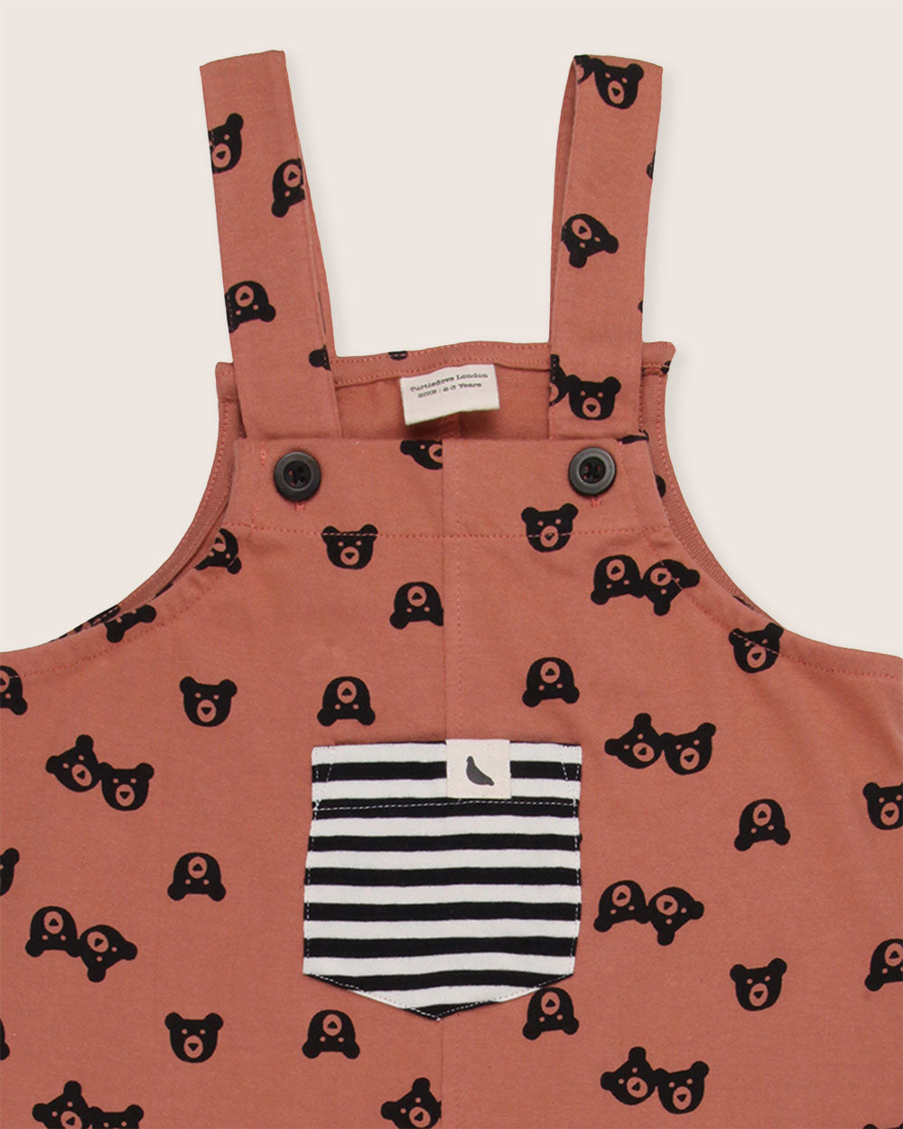 Red Bear Print Dungarees - image 2