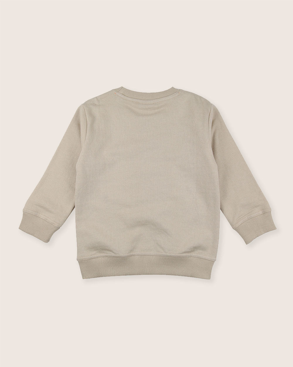 Organic cotton Beige Peace Please Slogan Print Sweatshirt - image 5