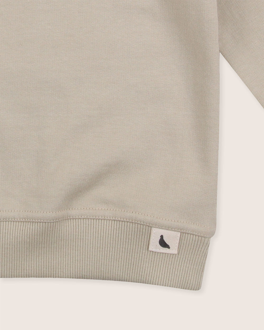 Organic cotton Beige Peace Please Slogan Print Sweatshirt - image 4