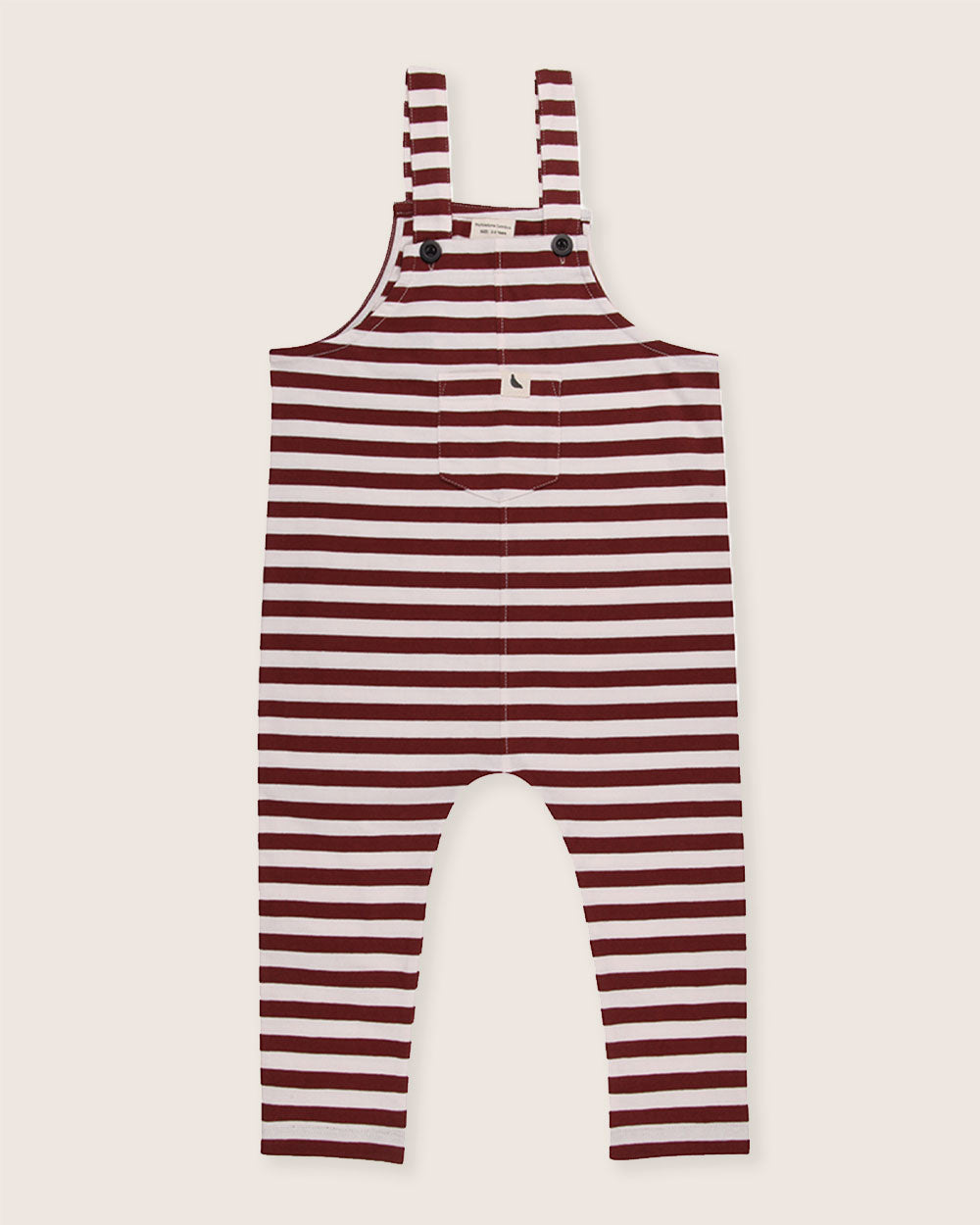 organic cotton Red Horizontal Stripe Print Dungarees - image 1