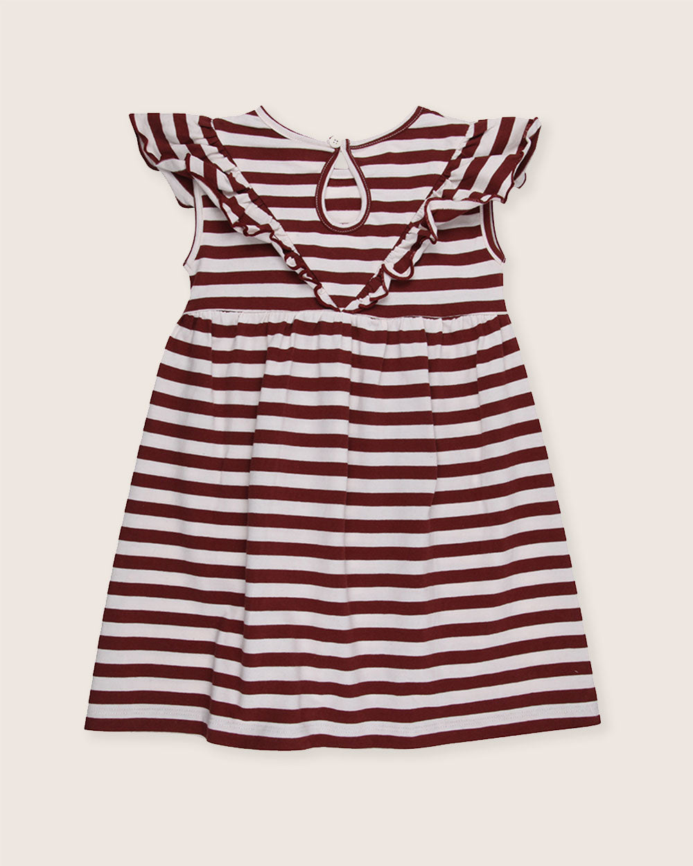 organic cotton Red Horizontal Stripe Print Dress - image 6