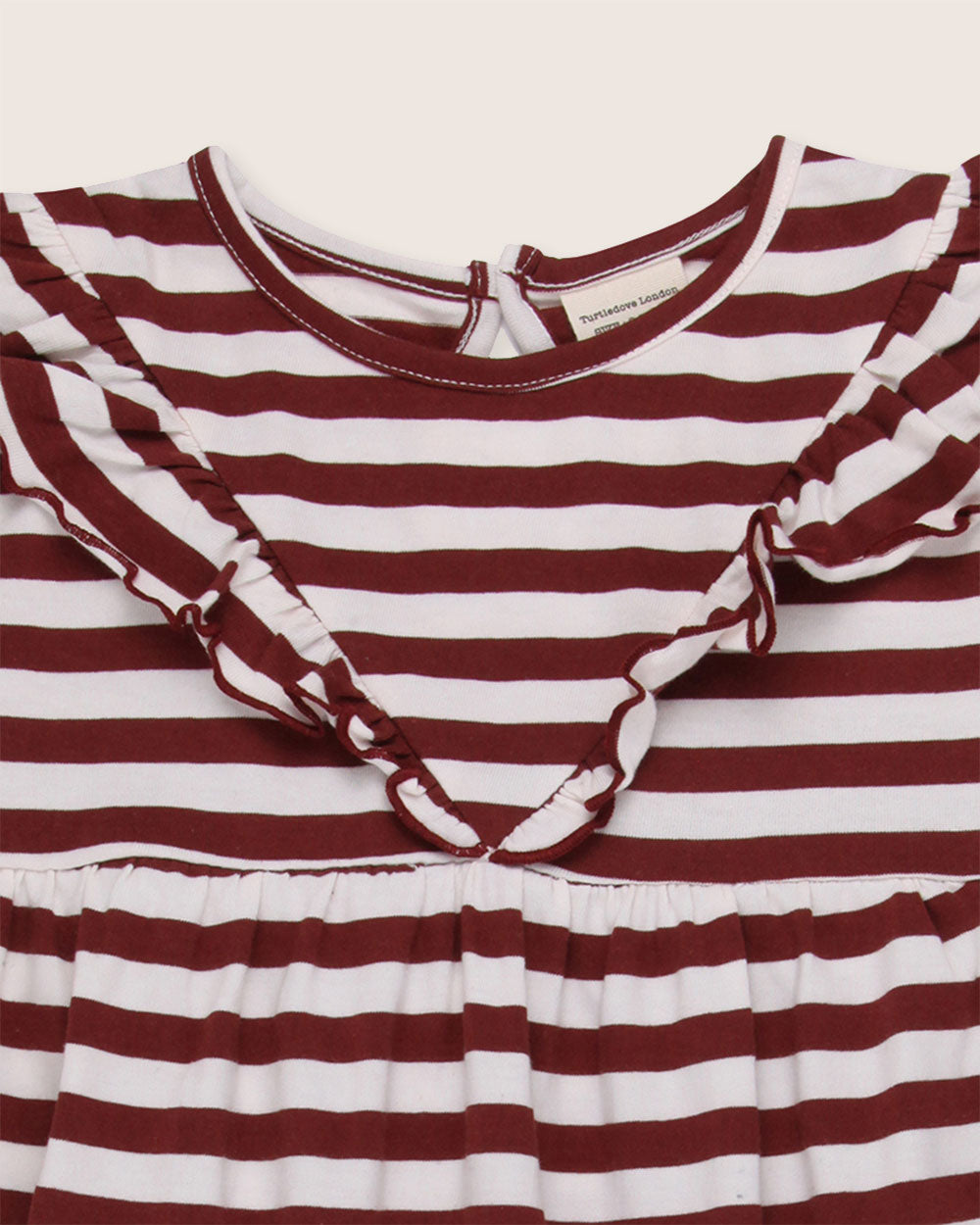 organic cotton Red Horizontal Stripe Print Dress - image 4