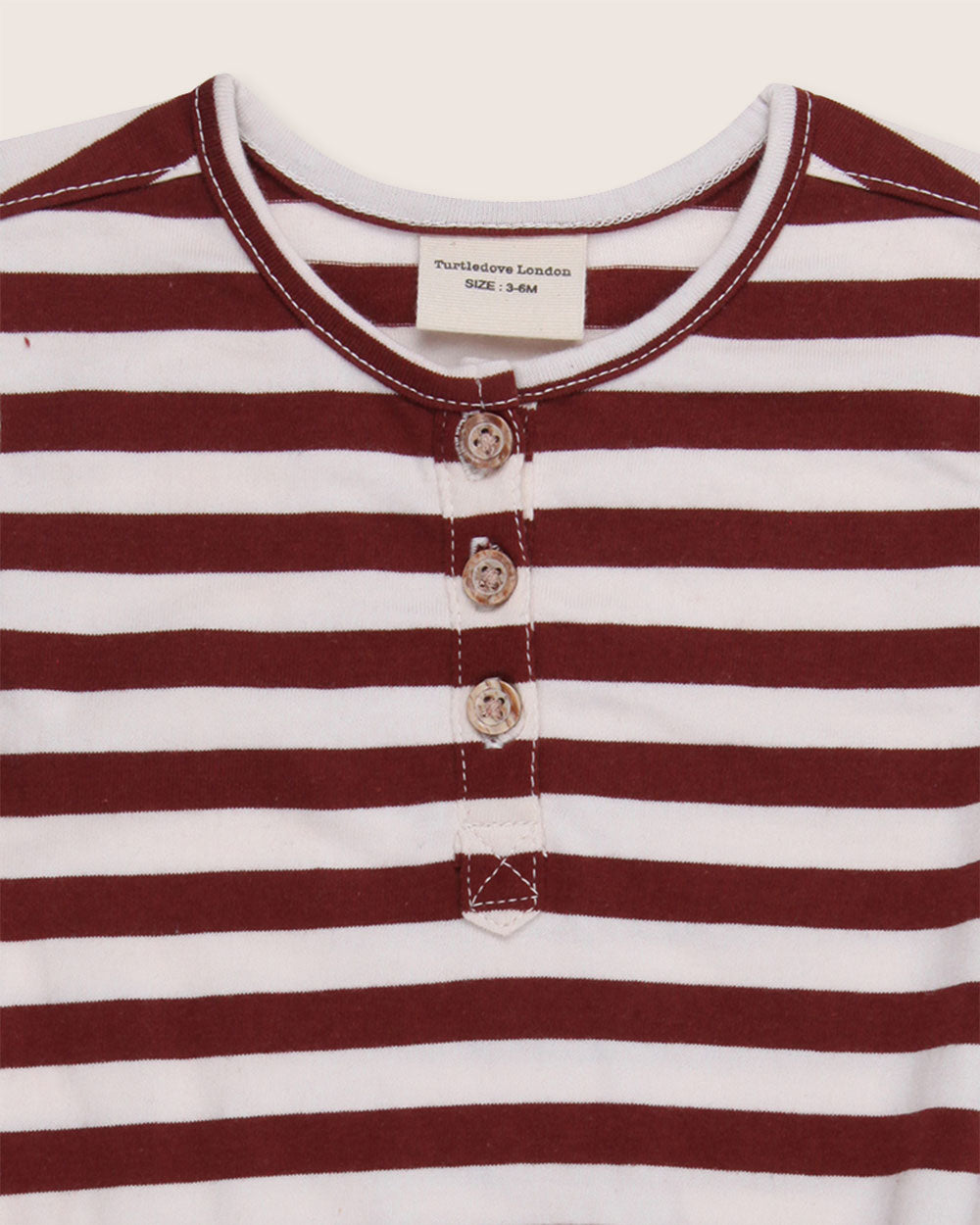 Red Horizontal Stripe Print Romper - image 3