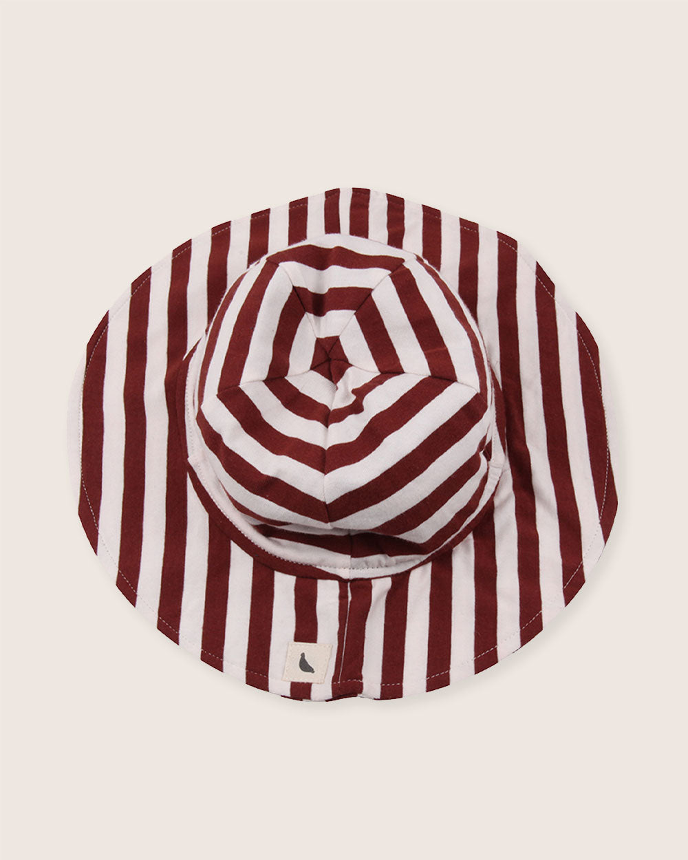 Red Horizontal Stripe Print Sun Hat - image 3