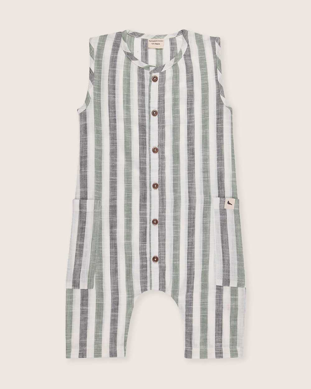 organic cotton Multicolour Stripe Print Romper - image 1