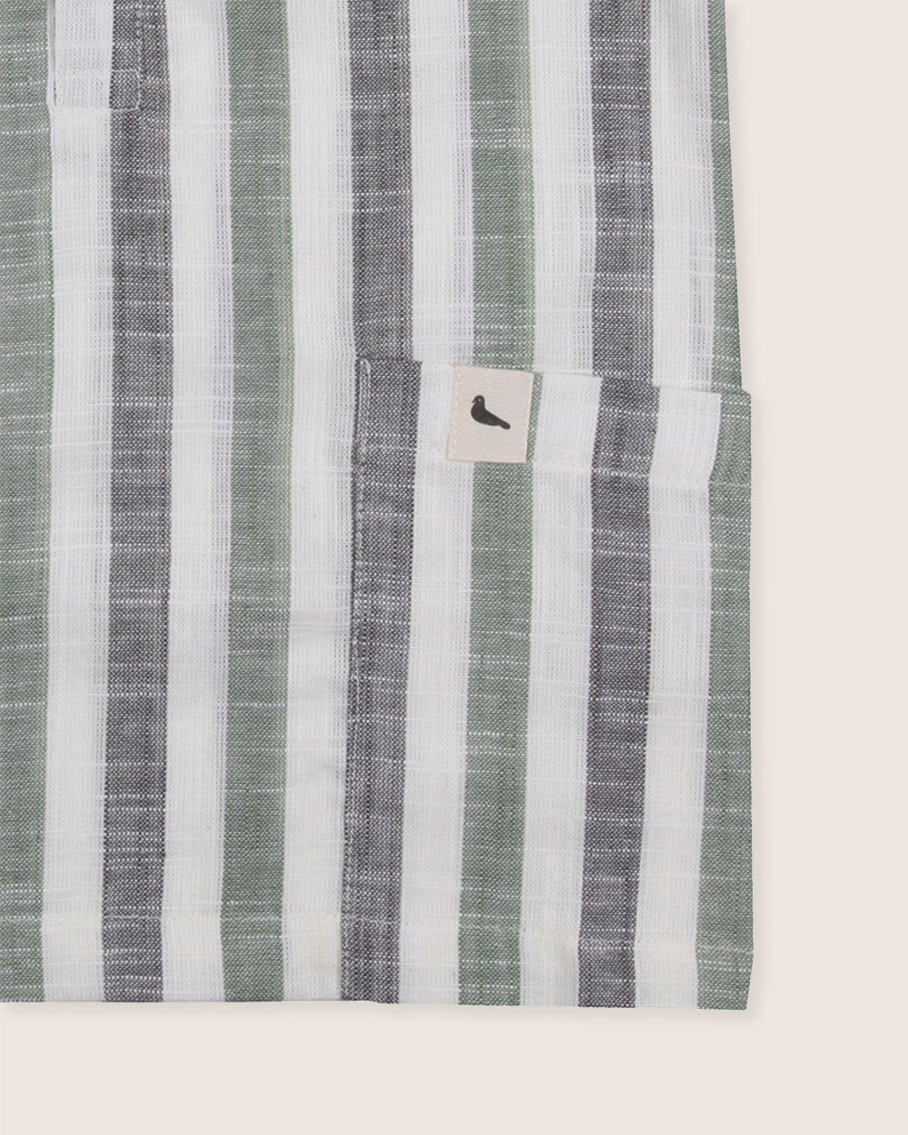 Multicolour Stripe Print Mandarin Collar Shirt - image 3