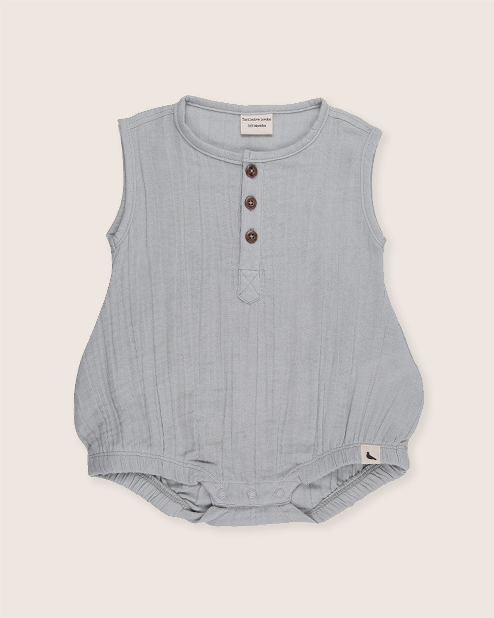 organic cotton Sky Blue Bubble Romper - image 2
