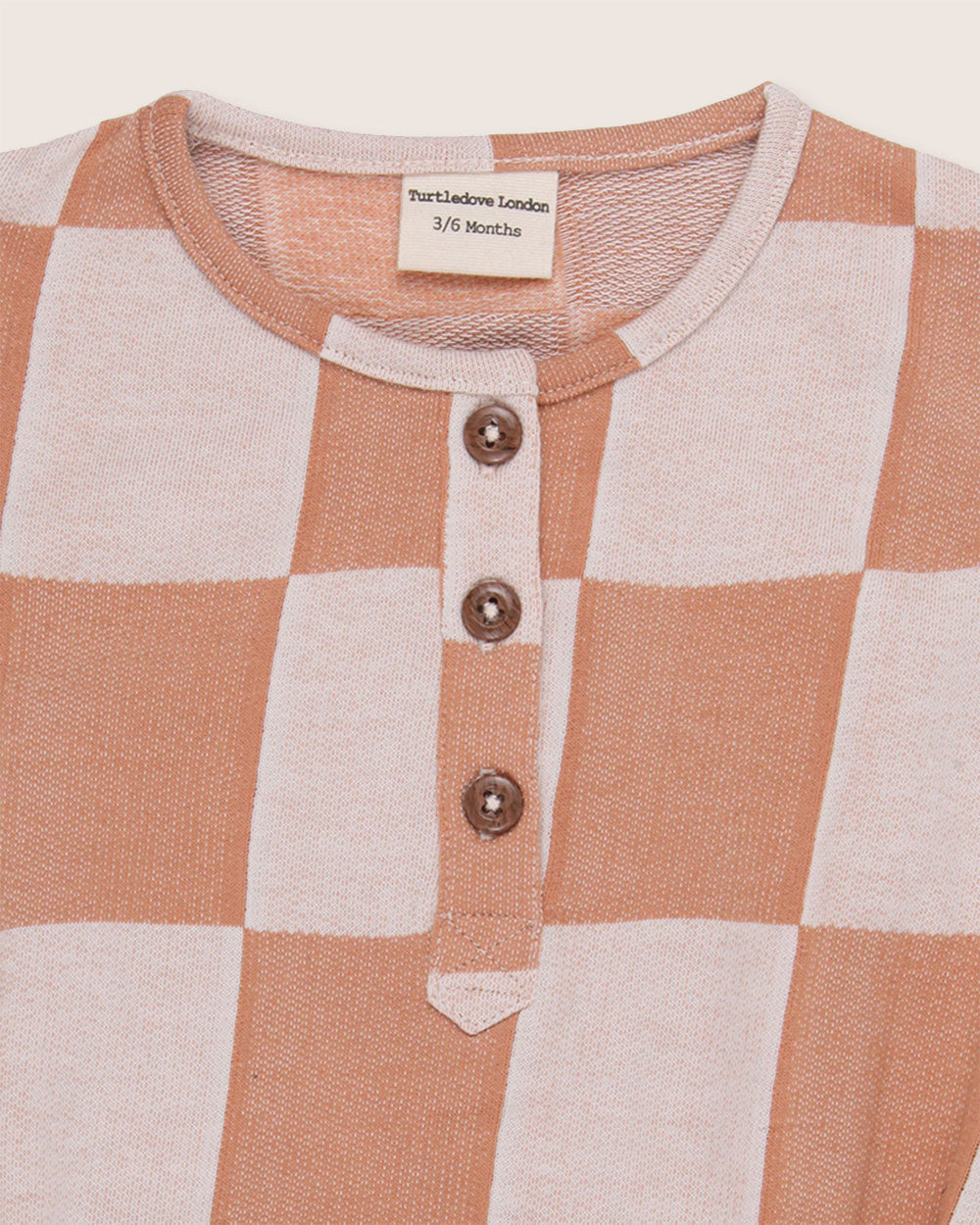 Orange Bold Check Print Bubble Romper - image 4