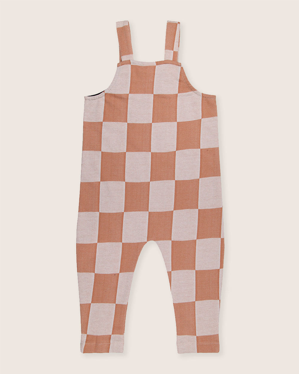 Orange Bold Check Print Dungarees - image 5