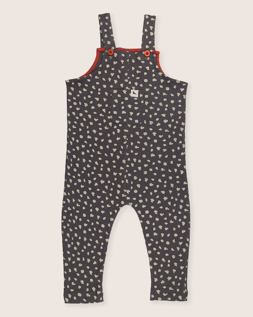organic cotton Charcoal Grey Animal Print Dungarees - image 1