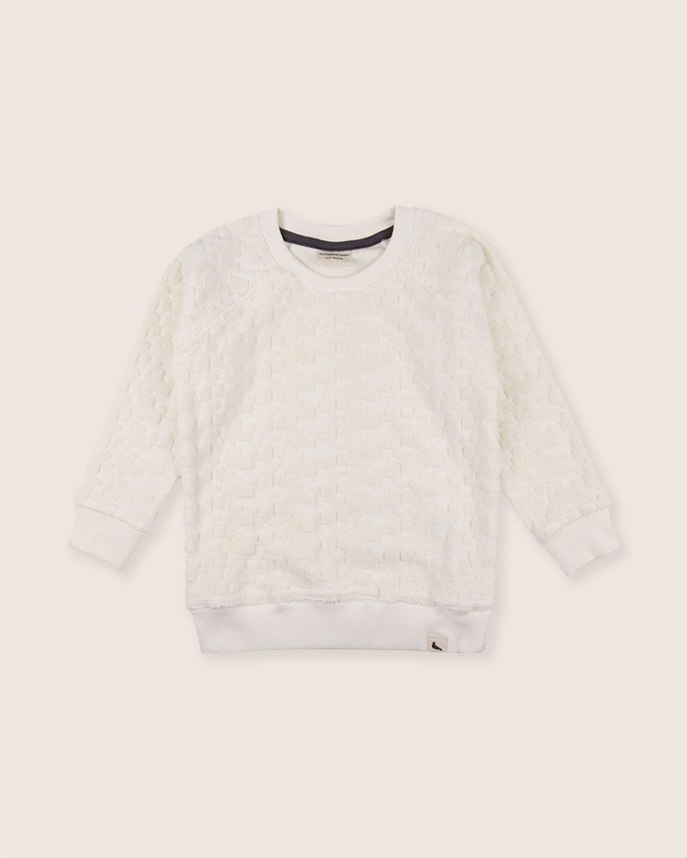 White Texture Towelling Sweatshirt - image 3