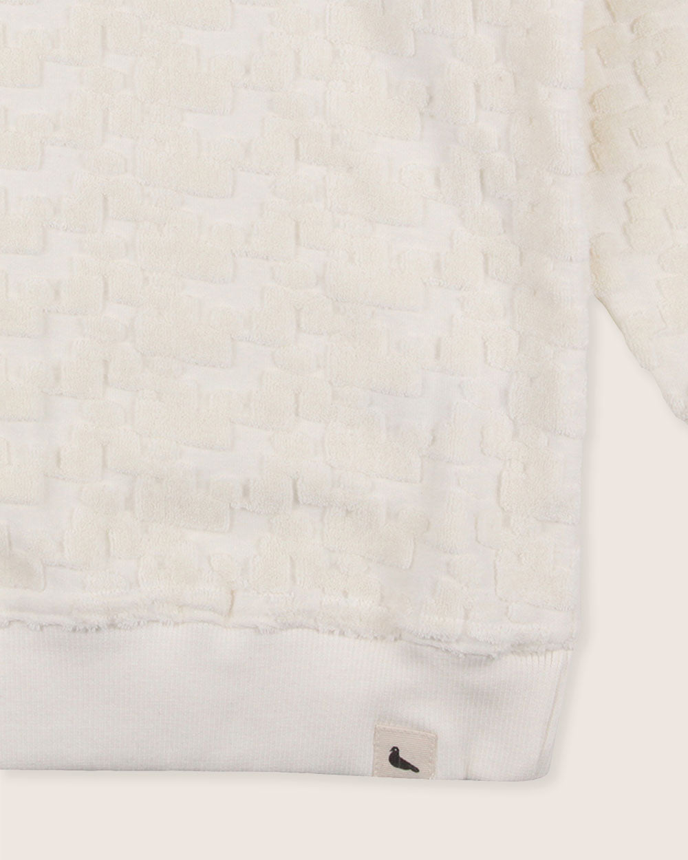White Texture Towelling Sweatshirt - image 5