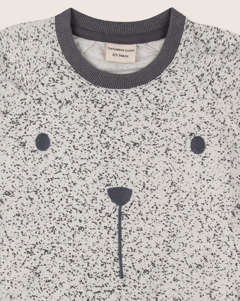 organic cotton Multicolour Bear Face on Speckled Print Sweatshirt - image 4