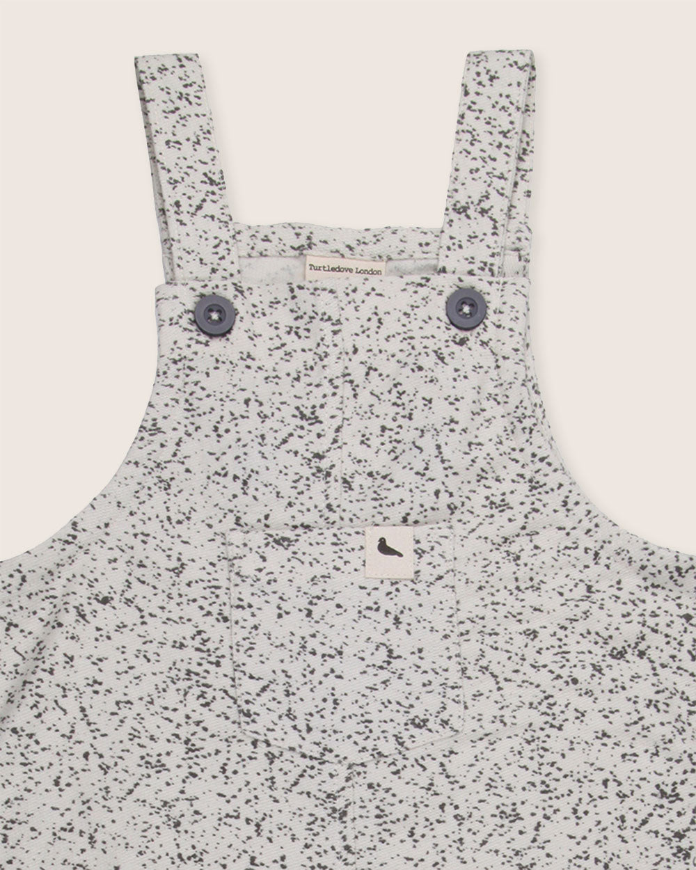 Organic cotton Multicolour Speckled Bear Print Dungarees- image 2