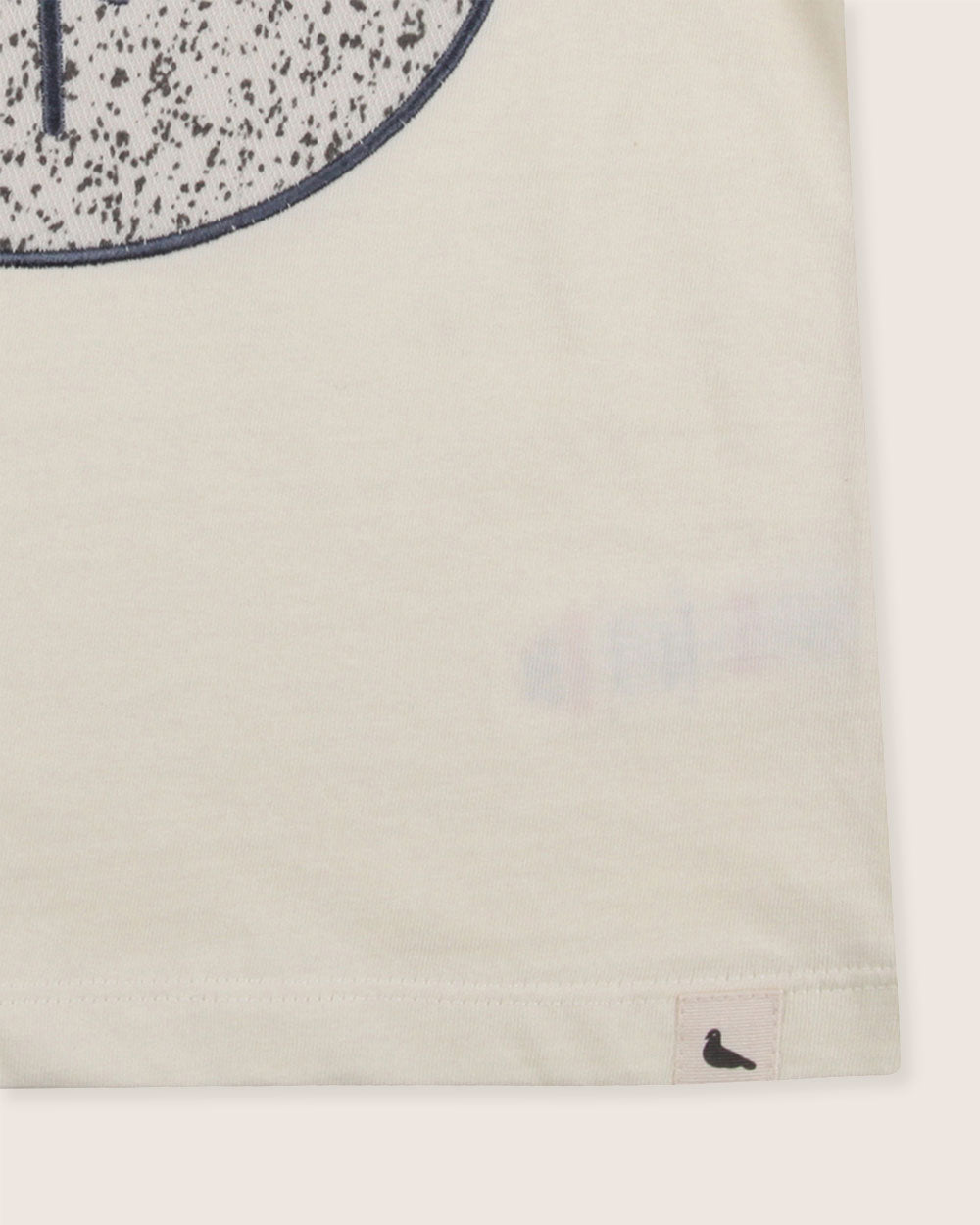 Organic cotton White Speckled Bear Applique T-Shirt- image 3