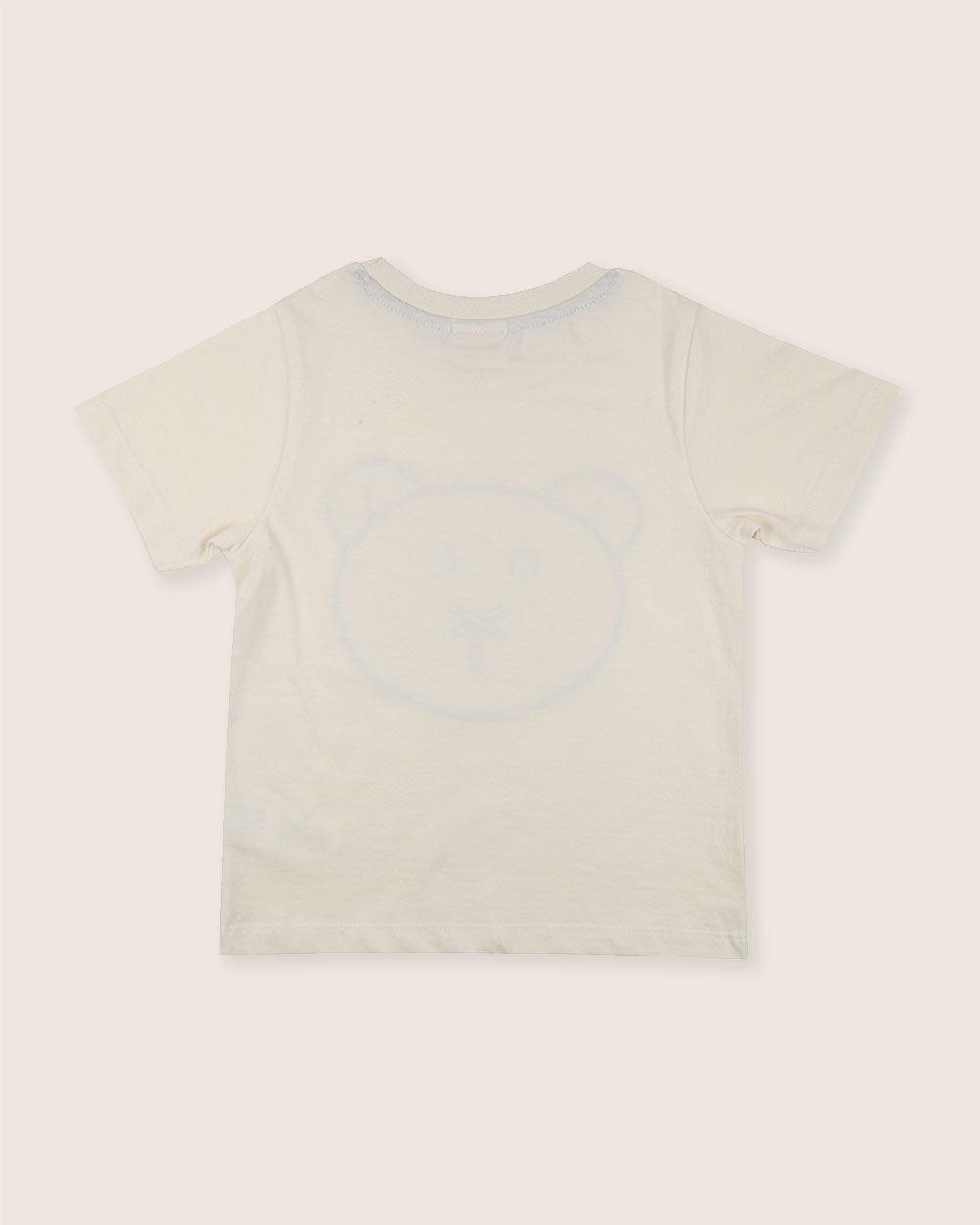 Organic cotton White Speckled Bear Applique T-Shirt- image 4