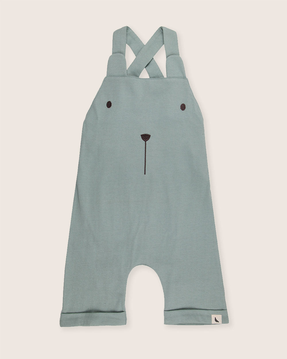 Organic cotton Green Pond Bear Face Print Jumpsuit - image 1