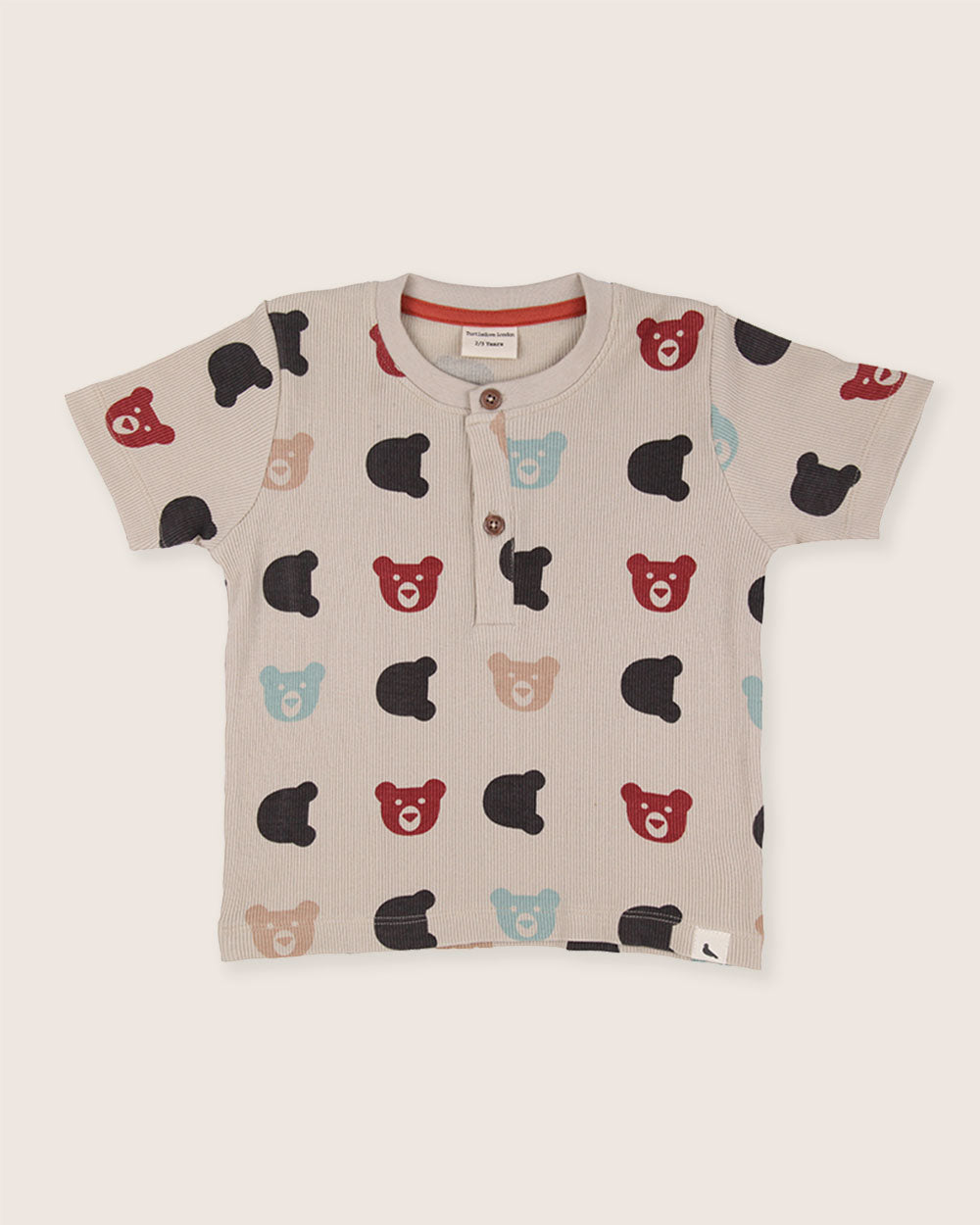 Stone Smiling Bear Print Top And Short Set - image 2