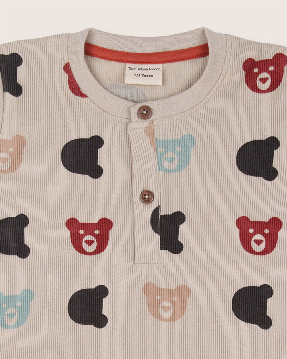 Stone Smiling Bear Print Top And Short Set - image 3